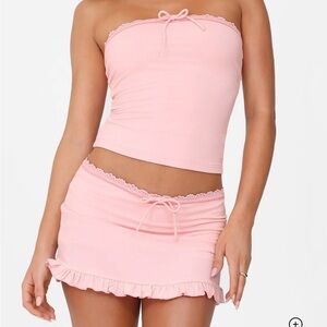 Tiger Mist Light Pink Mini Skort with Ruffle Detail brand new with tags
